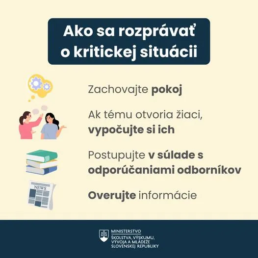 Ako komunikovať o aktuálnej situácii so žiakmi